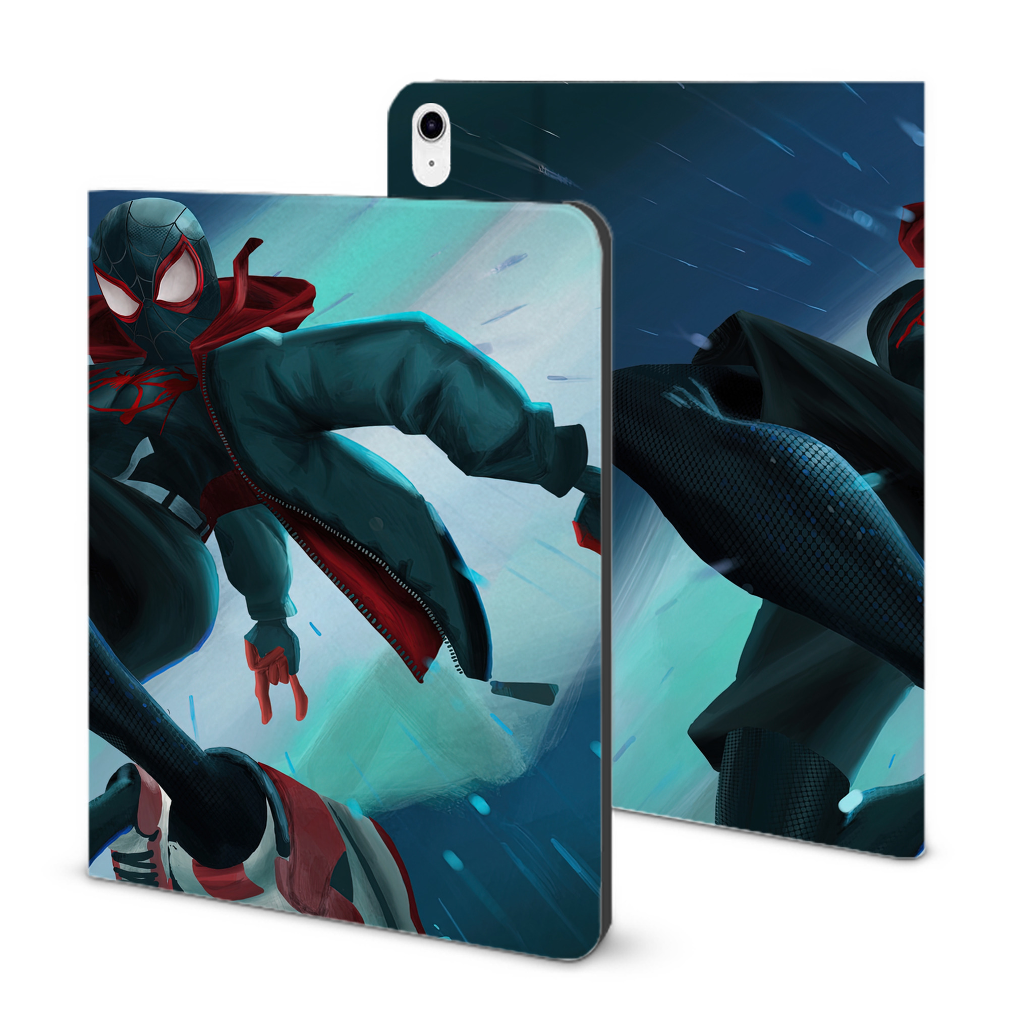 （画像用） Spider Man スパイダーマン IPad ケース ブック型 PUレザー TPU 耐衝撃 軽量 薄型 ペン収納なし 全面保護 IPad 各モデル対応